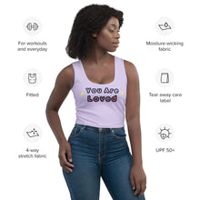 Load image into Gallery viewer, You are Loved Lavender Kawaii Crop