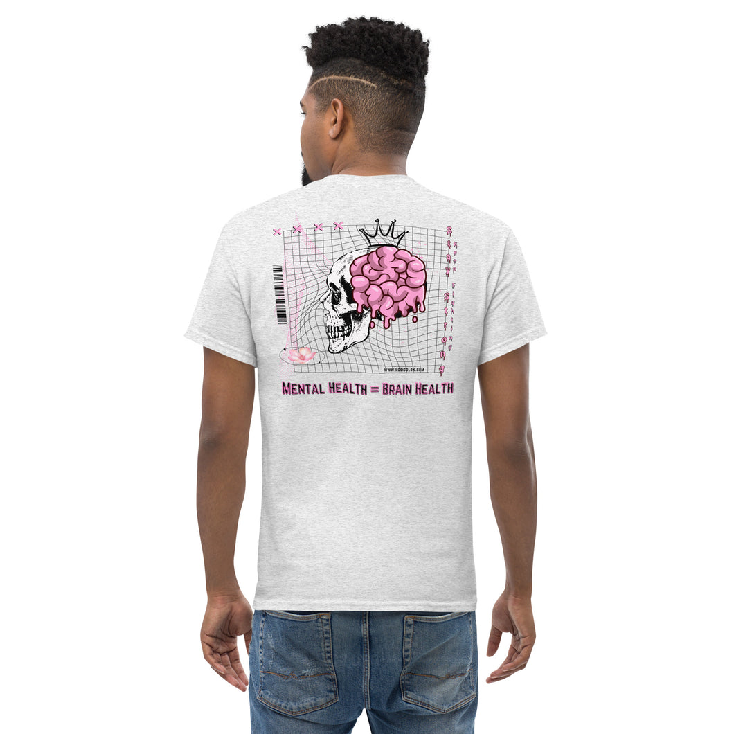 Mental Health = Brain Health- Skull - T Shirt