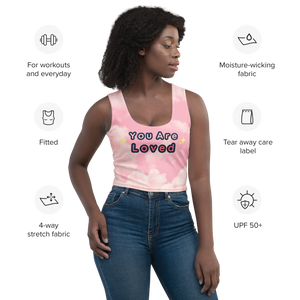 You are Loved Pink Kawaii Crop
