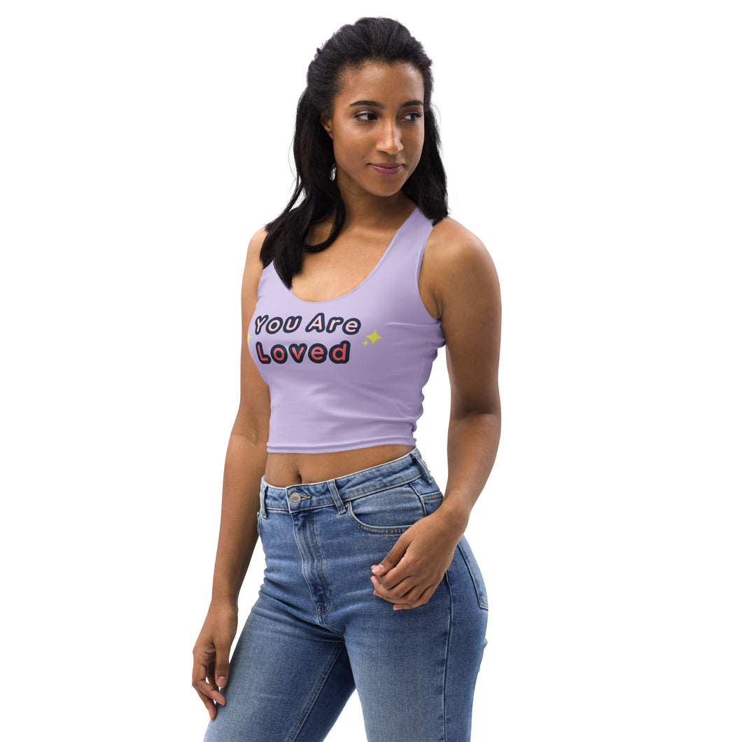 You are Loved Lavender Kawaii Crop