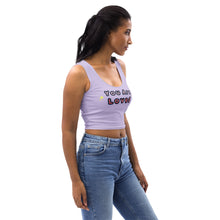 Load image into Gallery viewer, You are Loved Lavender Kawaii Crop
